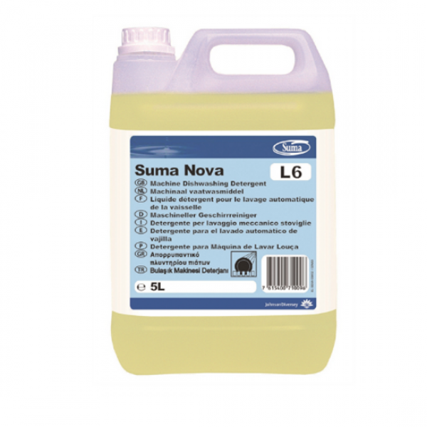 Течен миещ препарат за професионални съдомиялни и чашомиялни Diversey Suma Nova L6  -5Ltr